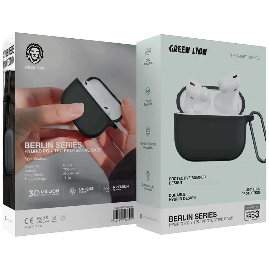 Green Lion Berlin Series PC Case AirPods Pro 3 - Linkphones Center